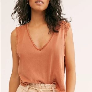 Rust Orange Free People Tank Top